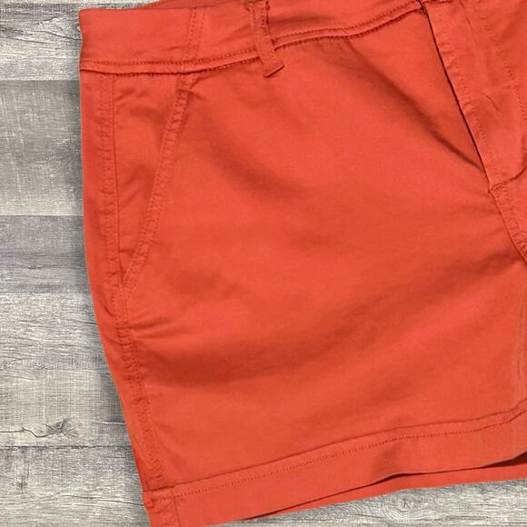 Liverpool Los Angeles Johnny Chino Short NEW Women 16/33 (37X3.5) Orange Stretch - Picture 2 of 8